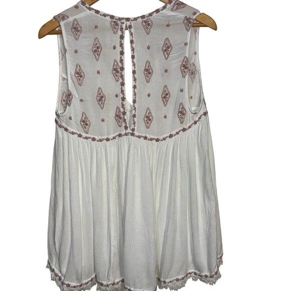 Free People Sleeveless Diamond Embroidered Top, Women's Size S - Picture 8 of 9